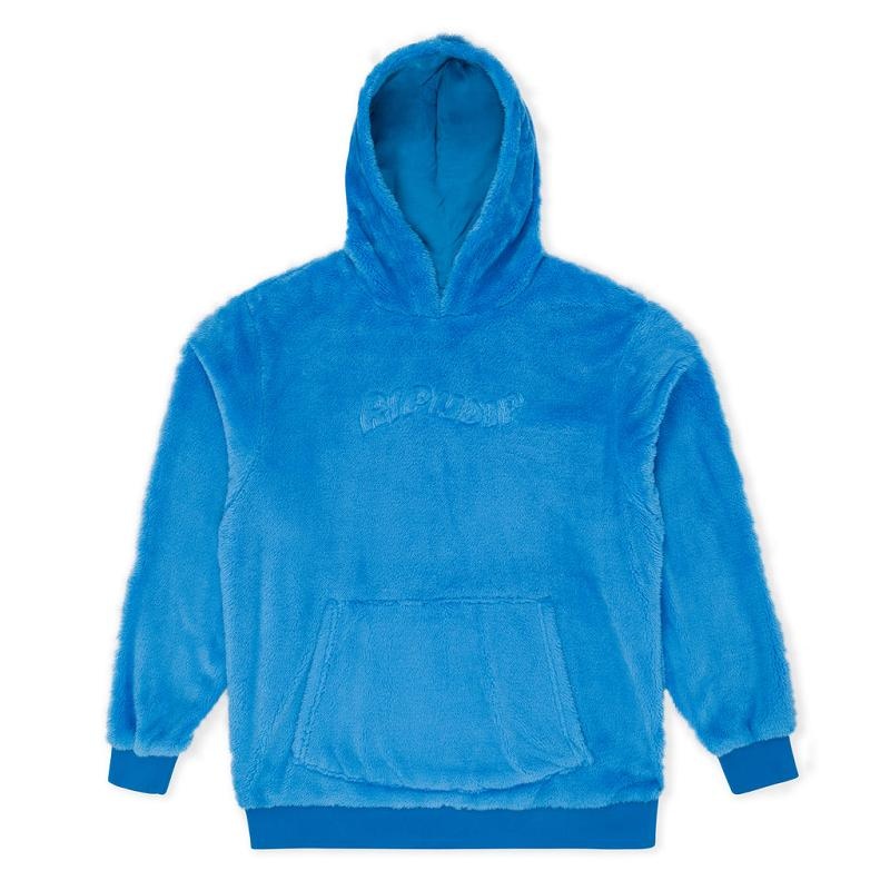 Blue Ripndip Waves Sherpa Hoodie | USAXF2487