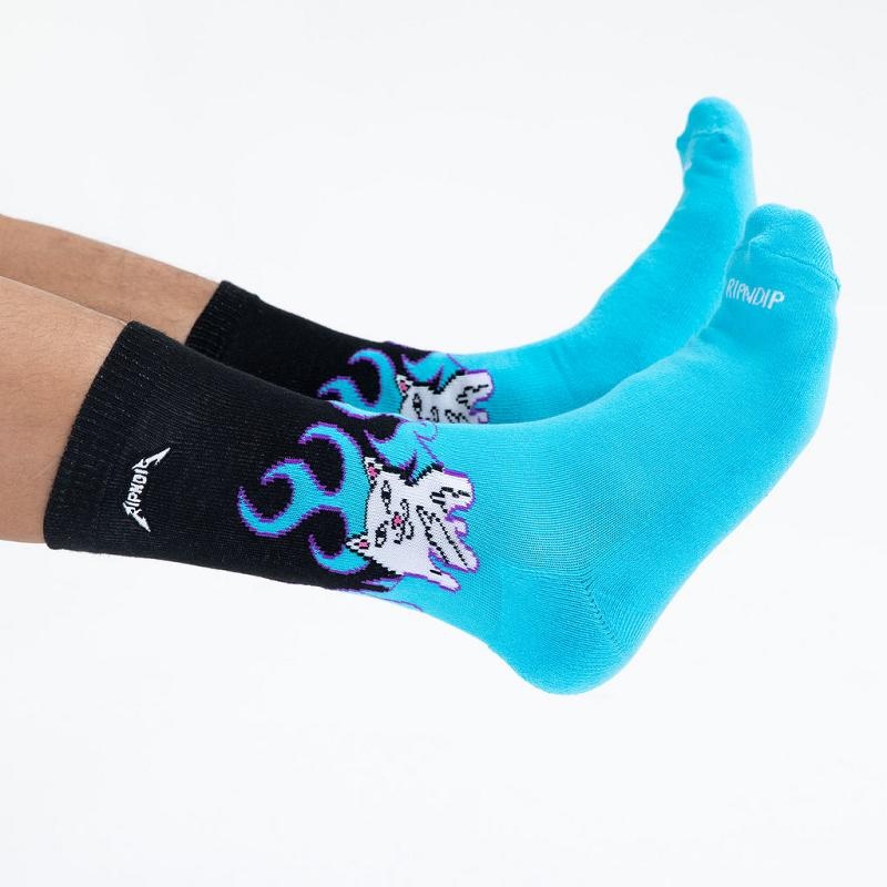 Blue Ripndip Welcome To Heck Socks | USAEX2323