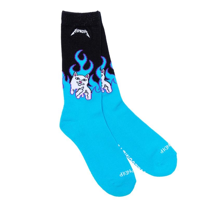 Blue Ripndip Welcome To Heck Socks | USAEX2323