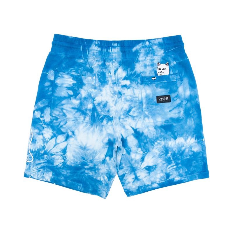 Blue Wash Ripndip Ripntail Sweat Shorts | USAWY2823