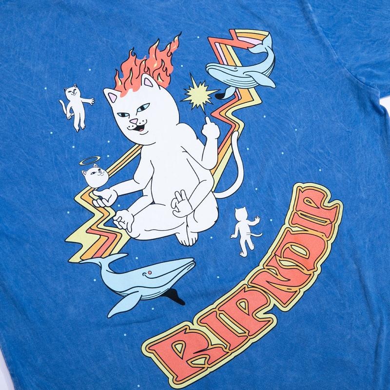 Blue Wash Ripndip Zodiac Shirts | USADN2715