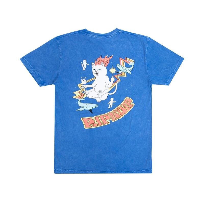 Blue Wash Ripndip Zodiac Shirts | USADN2715