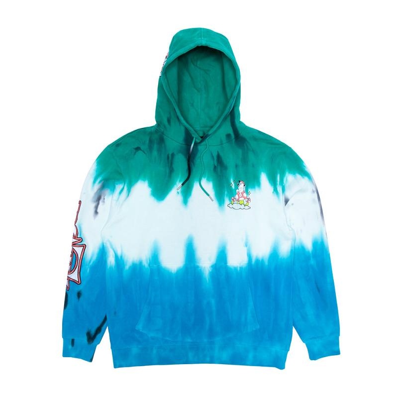 Blue / Green Stripes Ripndip Sensai Embroidered Hoodie | USAIS2422