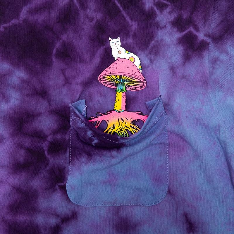 Blue / Purple Ripndip Psychedelic Nermal Pocket Shirts | USAOR2674