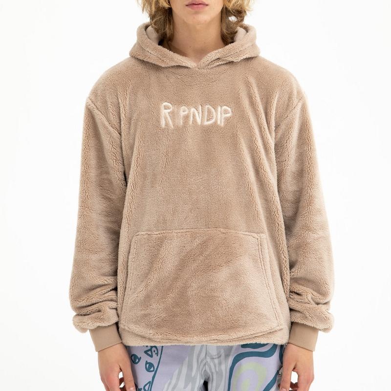 Brown Ripndip Bradbury Sherpa Hoodie | USAVD2407