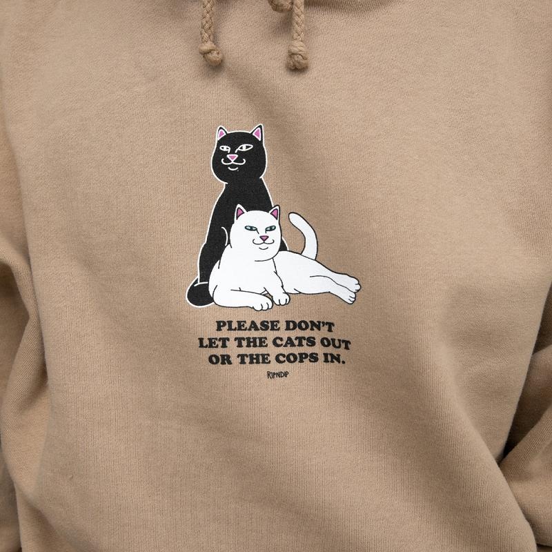 Brown Ripndip Keep The Cats In Hoodie | USANB2457