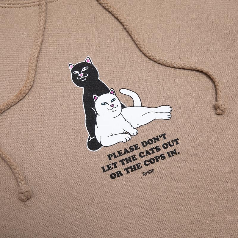 Brown Ripndip Keep The Cats In Hoodie | USANB2457