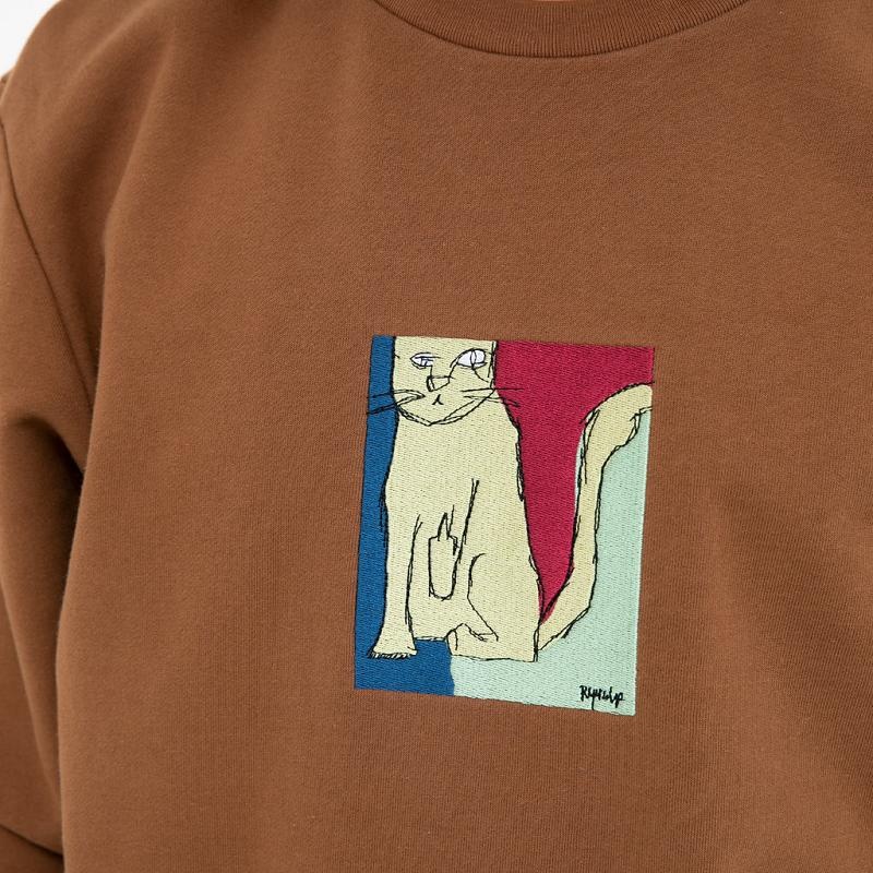 Brown Ripndip Nermhol Crewneck Hoodie | USARW2452