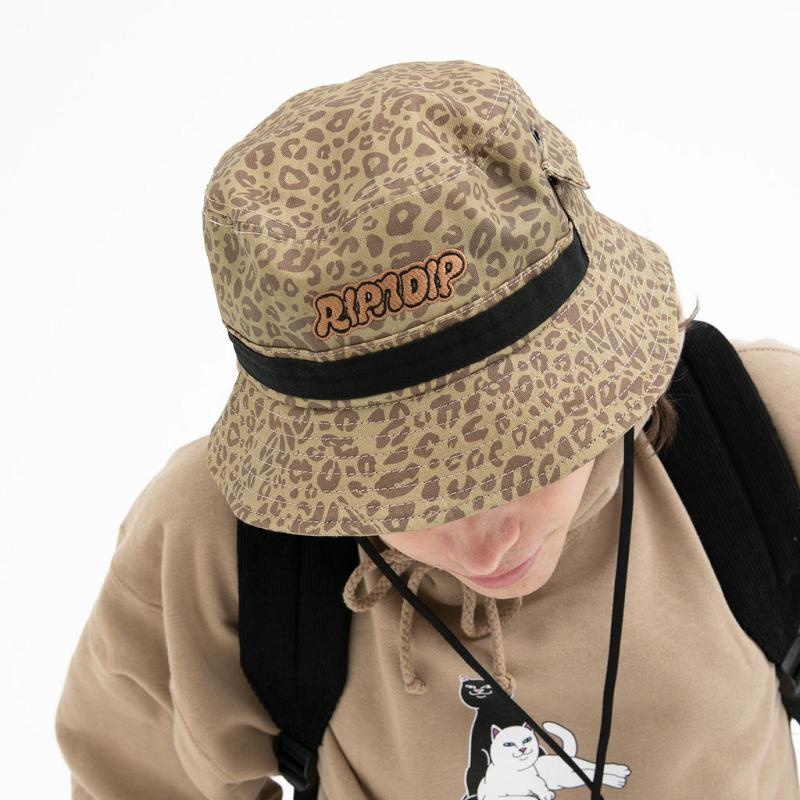 Brown Ripndip Spotted Boonie Bucket Hats | USATV2936