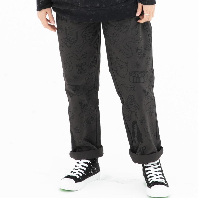 Chocolate Ripndip Nerm Doodle Cotton Twill Pants | USAVD2615