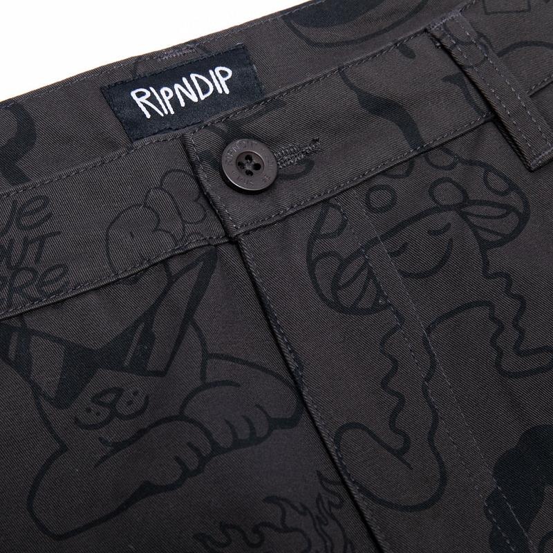 Chocolate Ripndip Nerm Doodle Cotton Twill Pants | USAVD2615