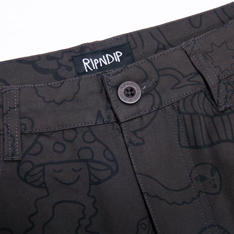 Chocolate Ripndip Nerm Doodle Twill Shorts | USAMA2825