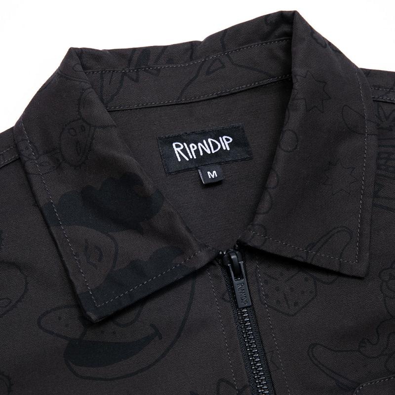 Chocolate Ripndip Nerm Doodle Work Jackets | USAKI2516