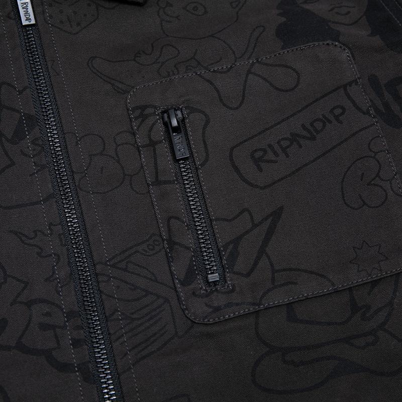 Chocolate Ripndip Nerm Doodle Work Jackets | USAKI2516