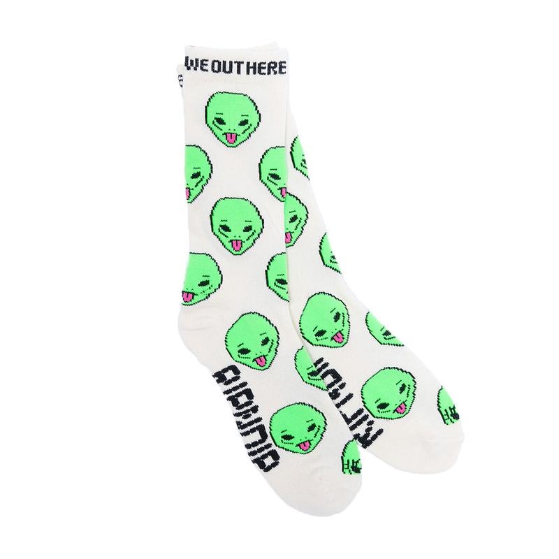 Cream Ripndip We Out Here Socks | USALH2333