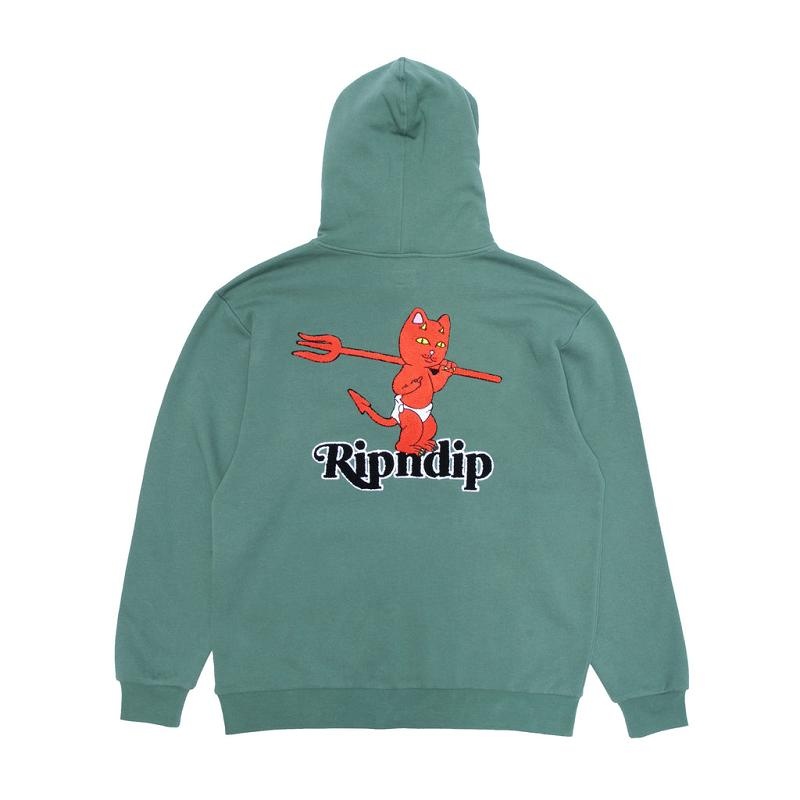 Dark Olive Ripndip Devil Baby Hoodie | USARW2426