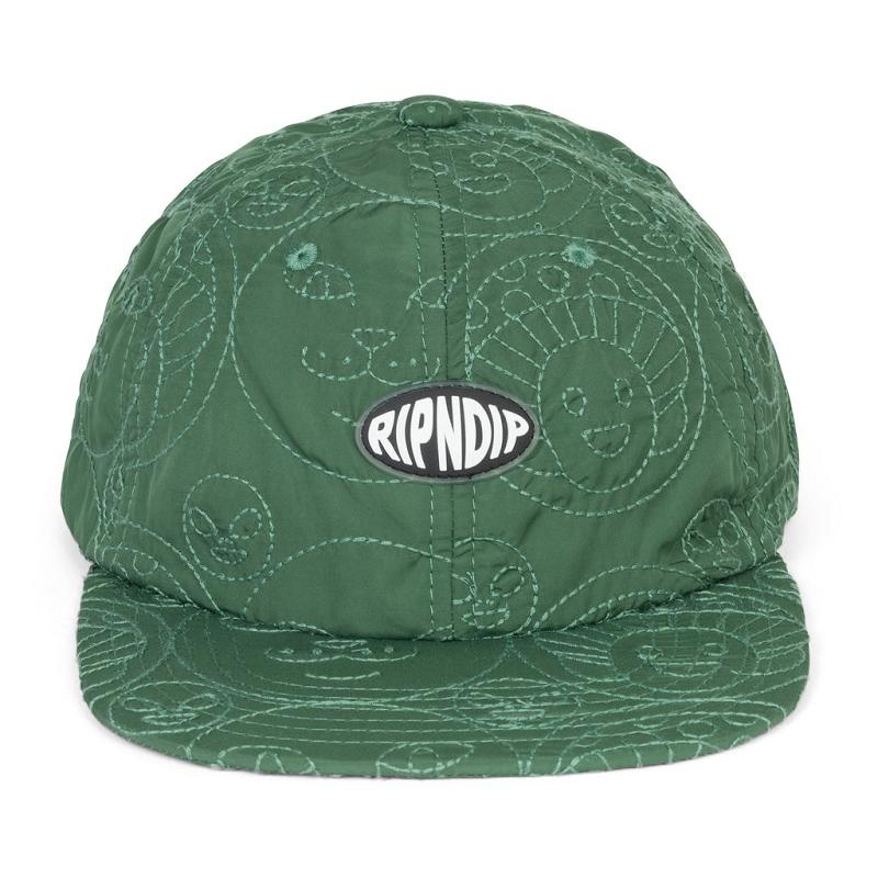 Deep Green Ripndip Barry Bonds 6 Panel Quilted Strapback Hats | USAOR2958