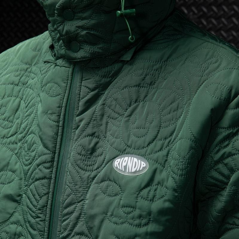 Deep Green Ripndip Barry Bonds Puffer Jackets | USAVD2537