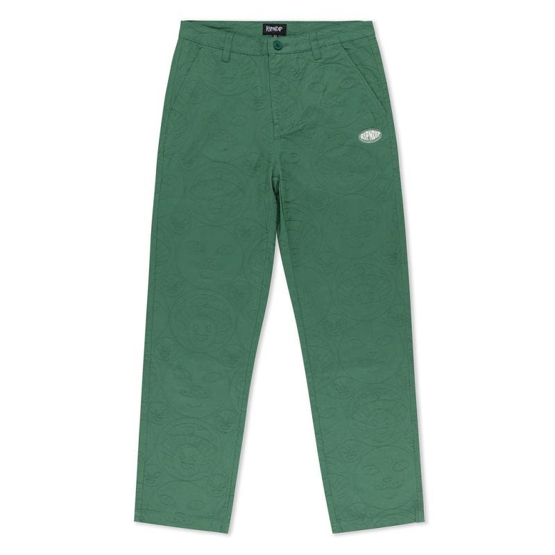 Deep Green Ripndip Barry Bonds Twill Pants | USAOR2630