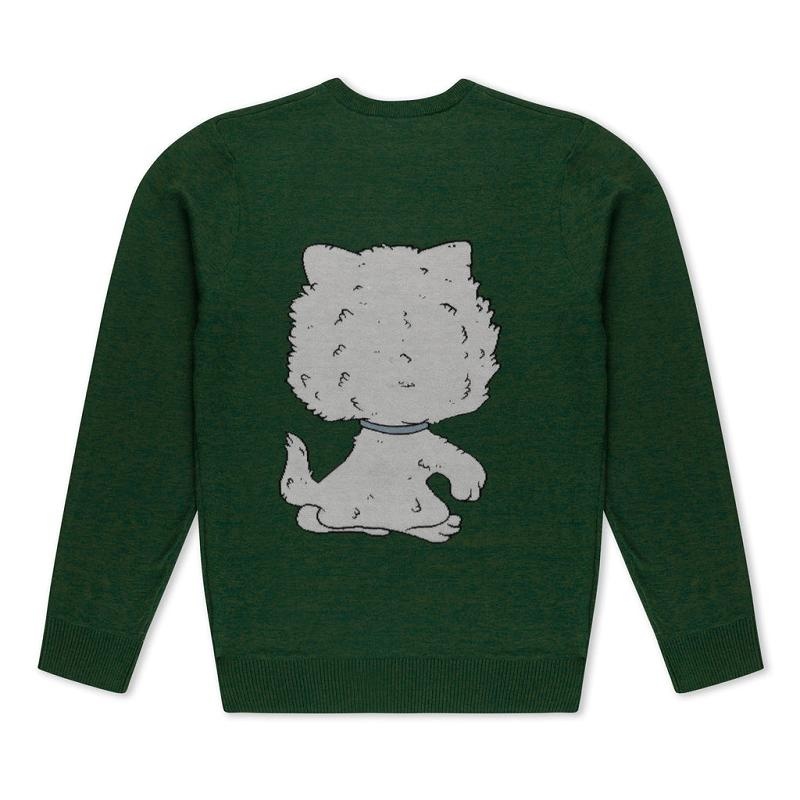 Deep Green Ripndip Big Head Knit Sweaters | USAWY2868