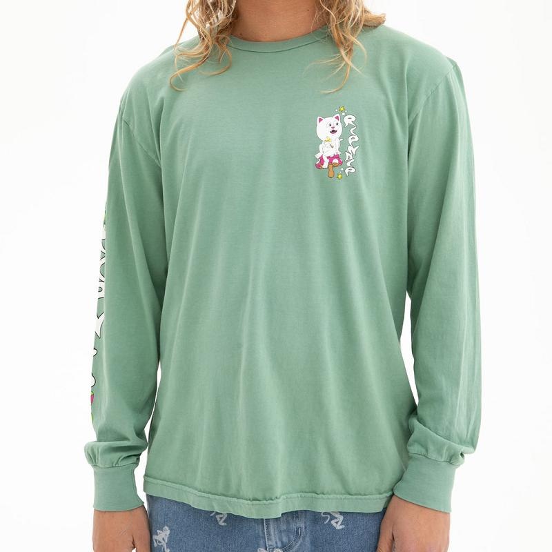 Deep Green Ripndip Friday Jr Long Sleeve | USAQZ2559