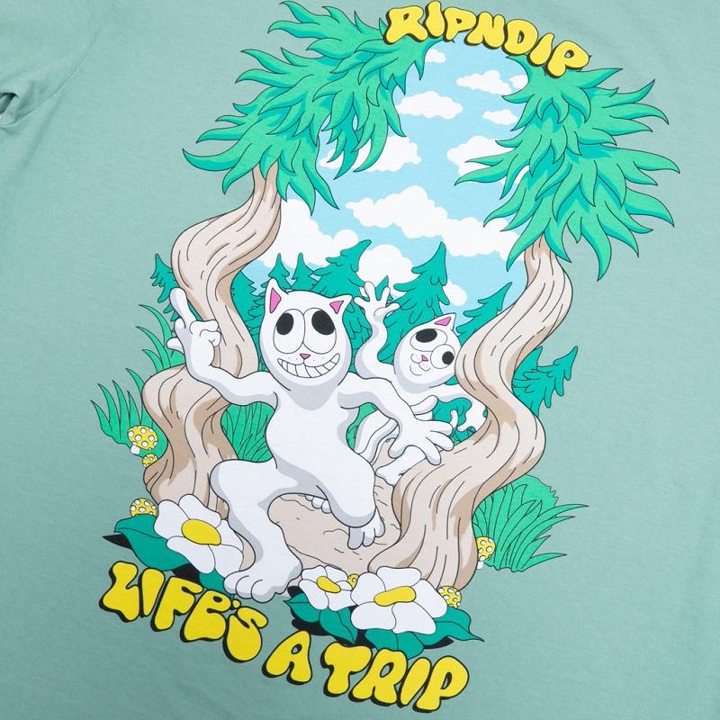 Deep Green Ripndip Lifes A Trip Shirts | USAEX2751