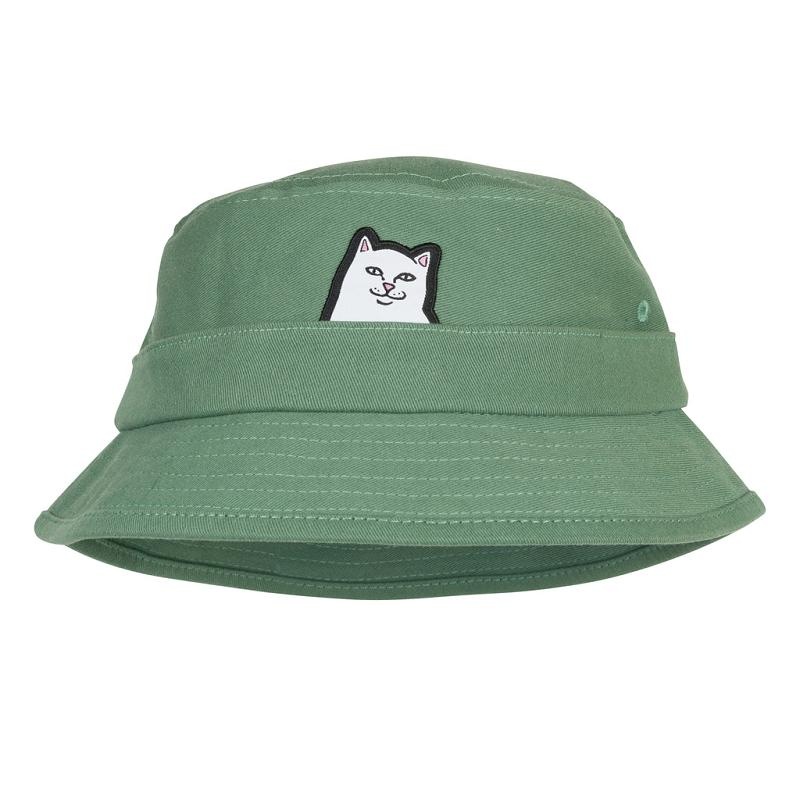 Deep Green Ripndip Lord Nermal Bucket Hats | USAMA2941