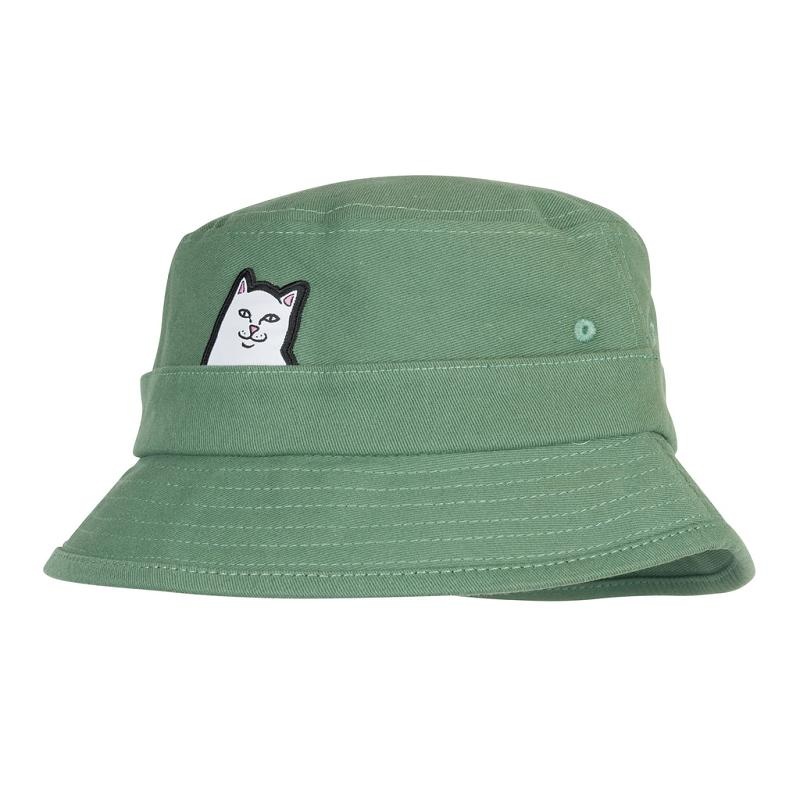 Deep Green Ripndip Lord Nermal Bucket Hats | USAMA2941