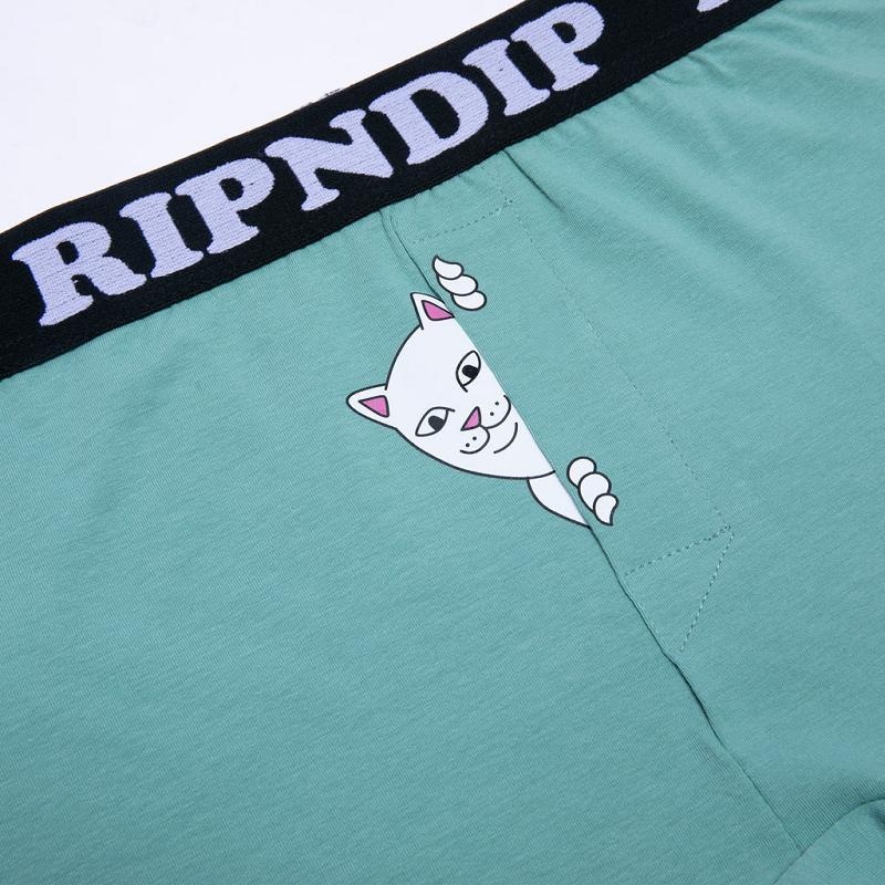 Deep Green Ripndip Peek A Nermal Boxer | USAZG2019