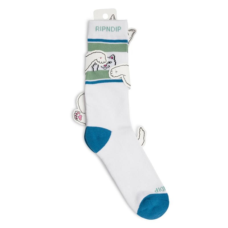 Deep Green Ripndip Peeking Nermal Socks | USADN2365