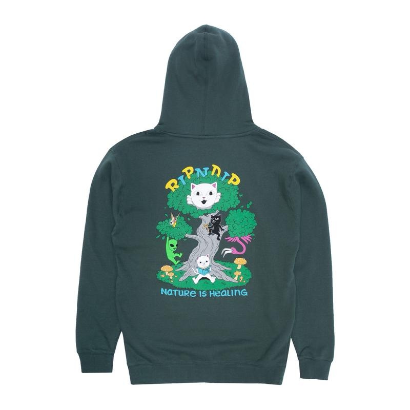 Green Ripndip Adventure Club Hoodie | USAQZ2455