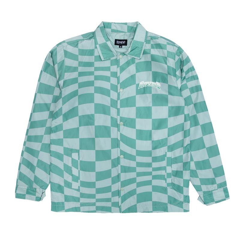 Green Ripndip Checked Coaches Jackets | USAJJ2517