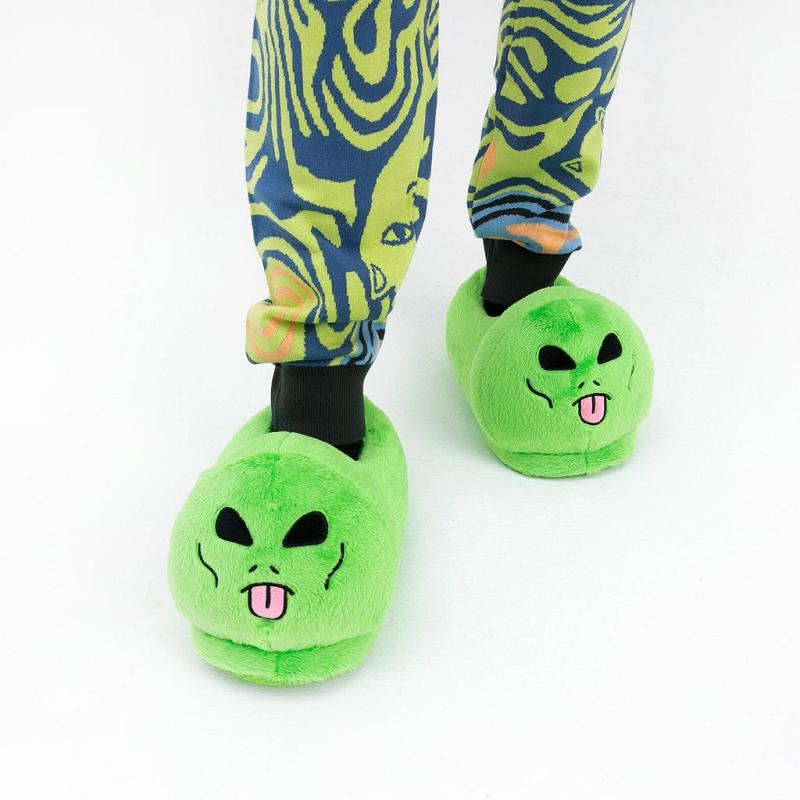 Green Ripndip Lord Alien Slippers | USASO3000