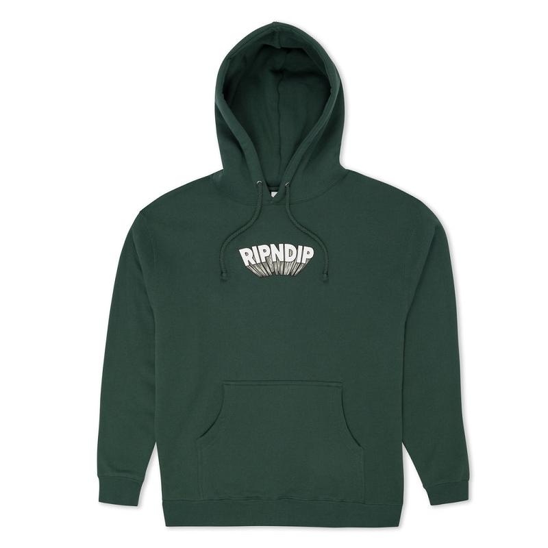 Green Ripndip Mind Blown Hoodie | USARW2478