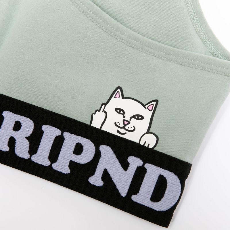 Green Ripndip Peeking Nermal Sports Bra | USANB2897