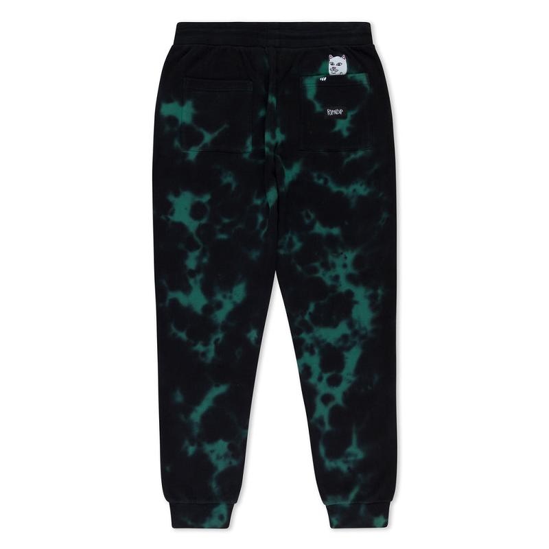 Green / Black Ripndip Ripntail Sweatpants | USATV2891