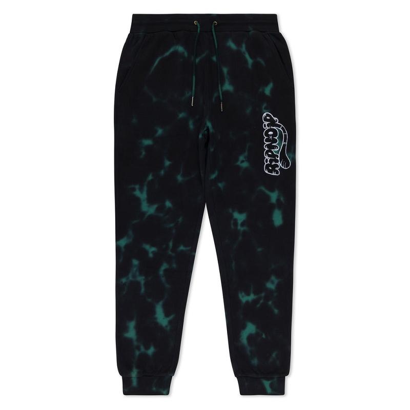 Green / Black Ripndip Ripntail Sweatpants | USATV2891