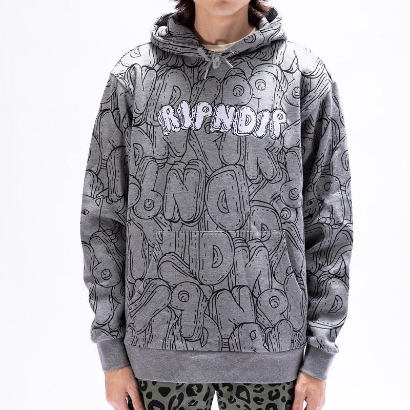 Grey Ripndip Bubble Bobble Hoodie | USANB2405