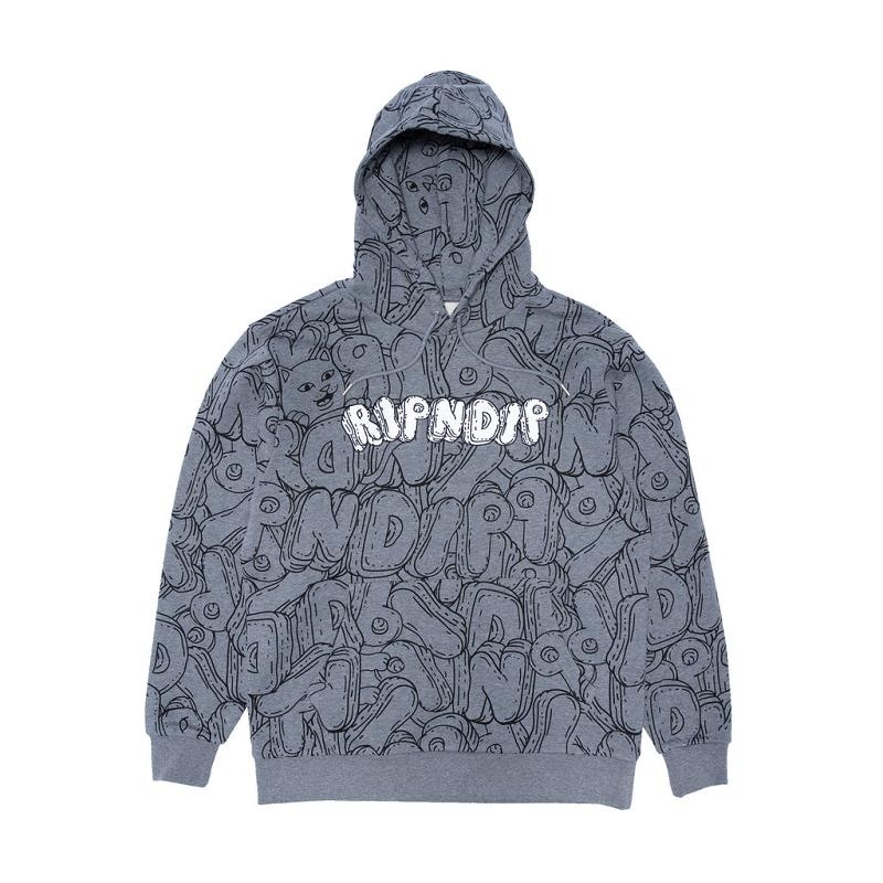 Grey Ripndip Bubble Bobble Hoodie | USANB2405