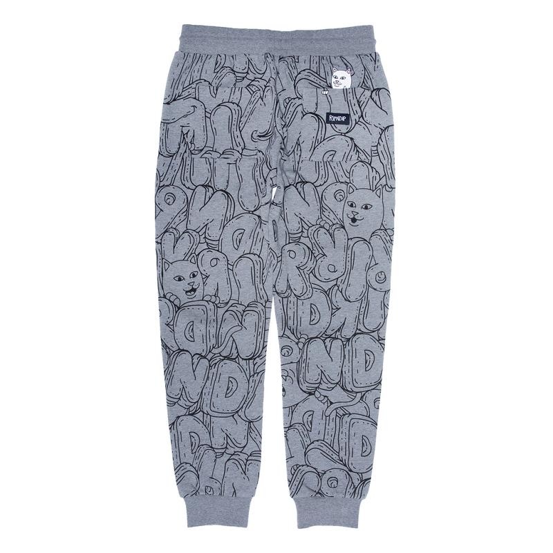 Grey Ripndip Bubble Bobble Sweatpants | USAGL2881