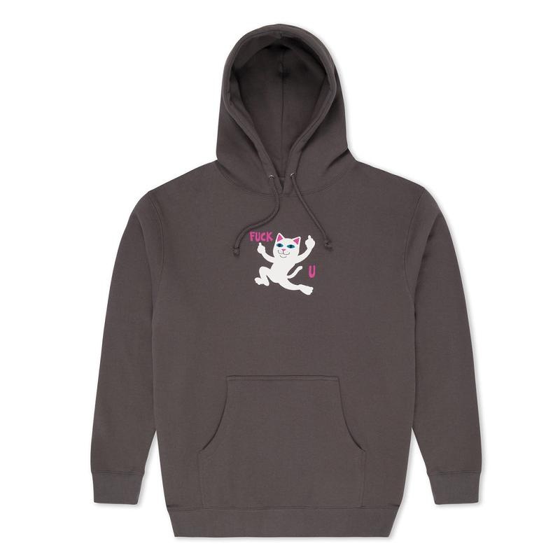 Grey Ripndip F U Hoodie | USAKI2490