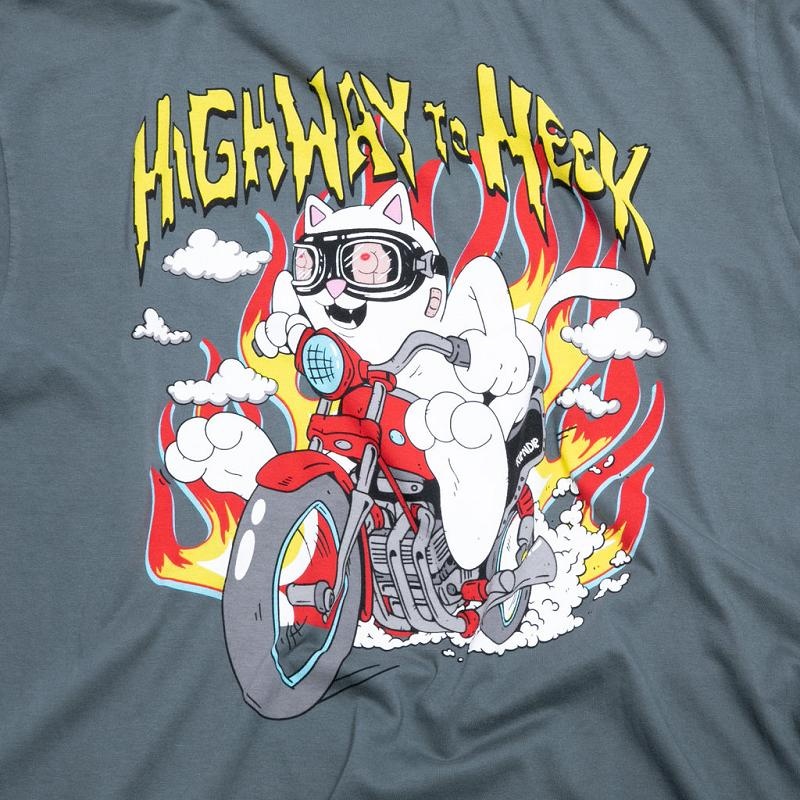 Grey Ripndip Highway To Heck Shirts | USAPQ2647