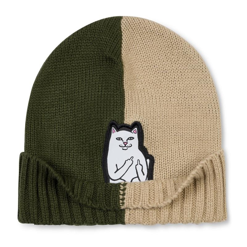 Grey Ripndip Lord Nermal Split Beanie | USAAP2912