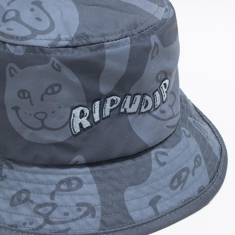 Grey Ripndip Many Faces Bucket Hats | USAEX2938