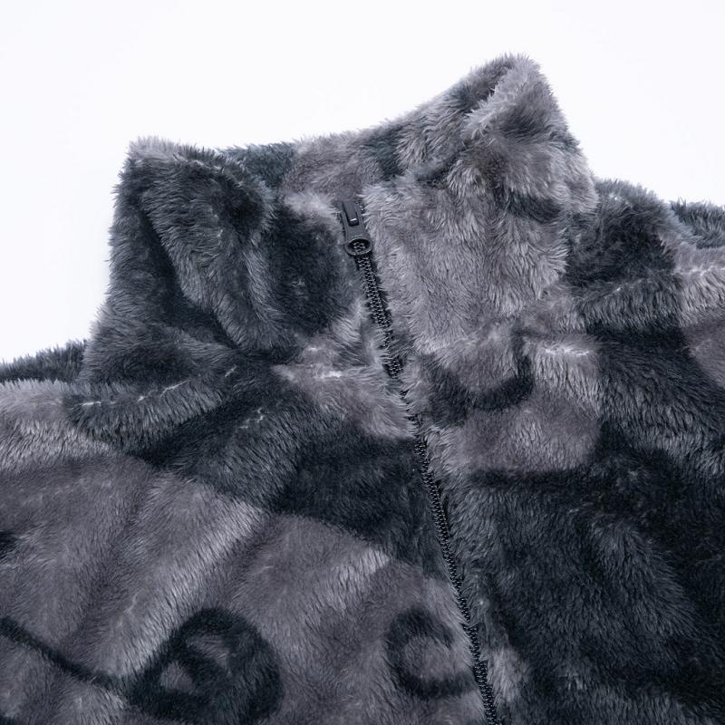 Grey Ripndip Many Faces Sherpa Jackets | USAIS2526