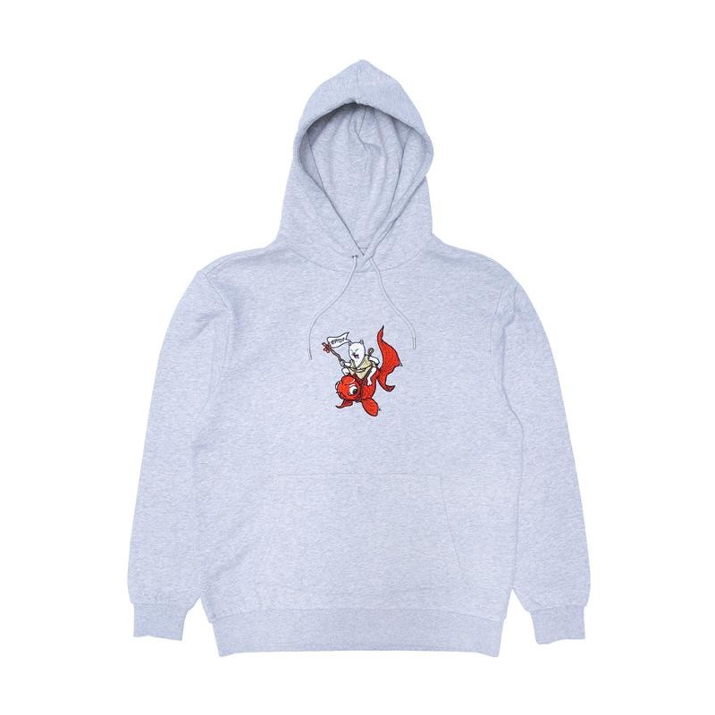 Grey Ripndip Master Nermal San Hoodie | USAQZ2403