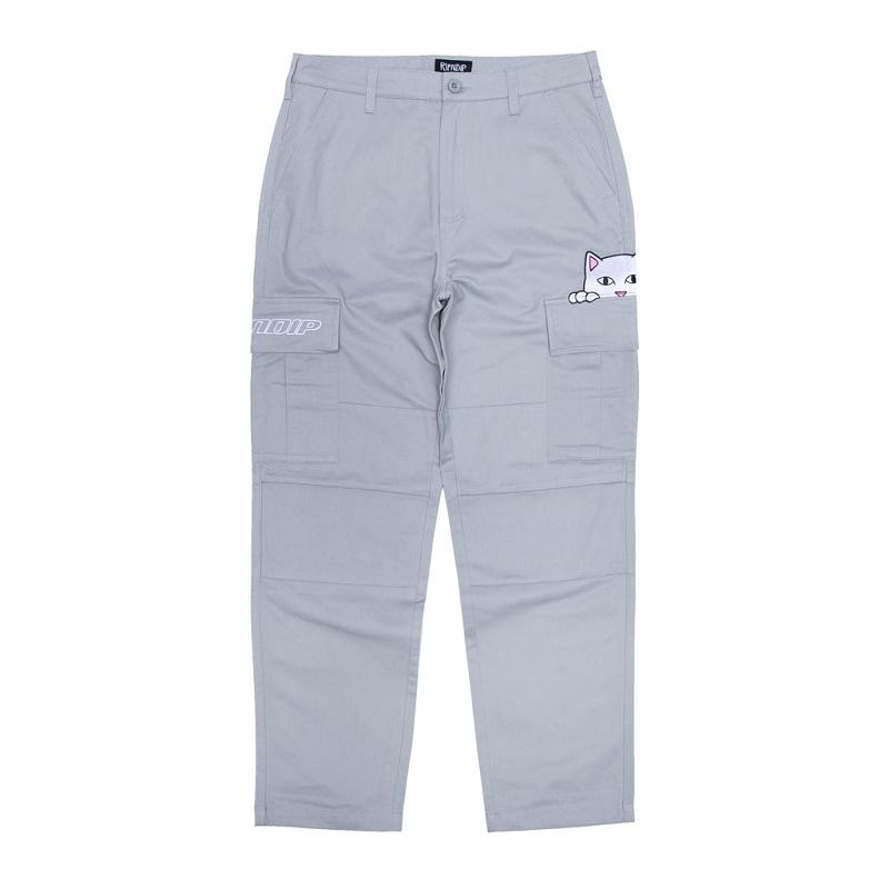 Grey Ripndip Peeking Nermal Cargo Pants | USABC2614