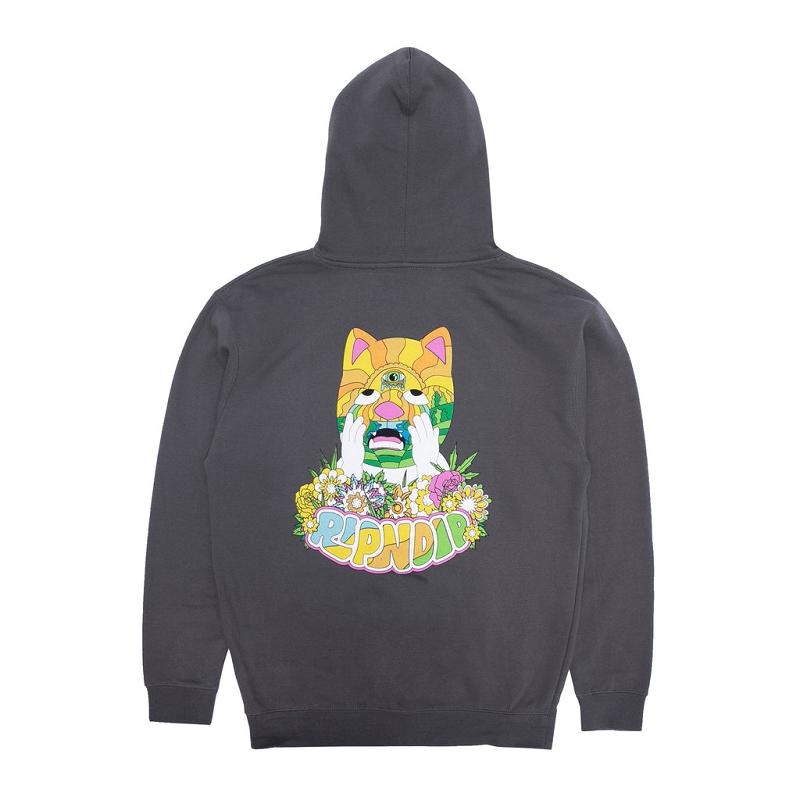 Grey Ripndip Pretty Sad Hoodie | USAEX2453