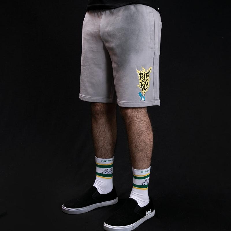 Grey Ripndip Ripnlit Sweat Shorts | USAEX2849