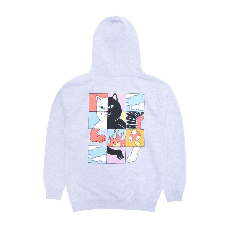 Grey Ripndip Rubix Hoodie | USAHK2414